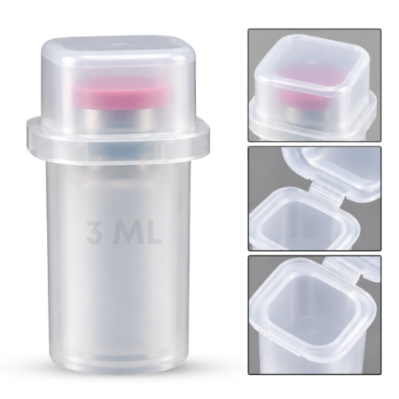 3mL Flip-Top Container- 50 Pack