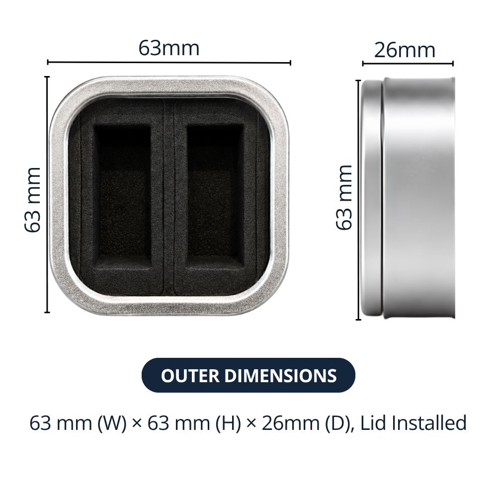 Dual Vial Tin Container- 10 Pack - Image 3