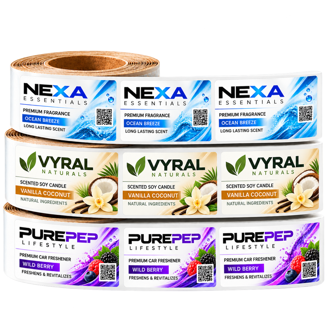 Custom printed product labels