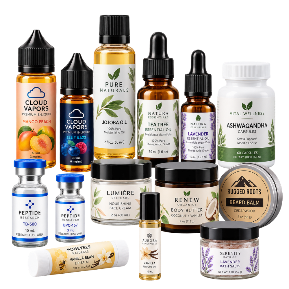 Custom printed product labels